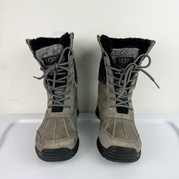 UGG Adirondack ll Waterproof Leather Lace Up Boot Sz 6 Vibram Sole - Picture 6 of 14